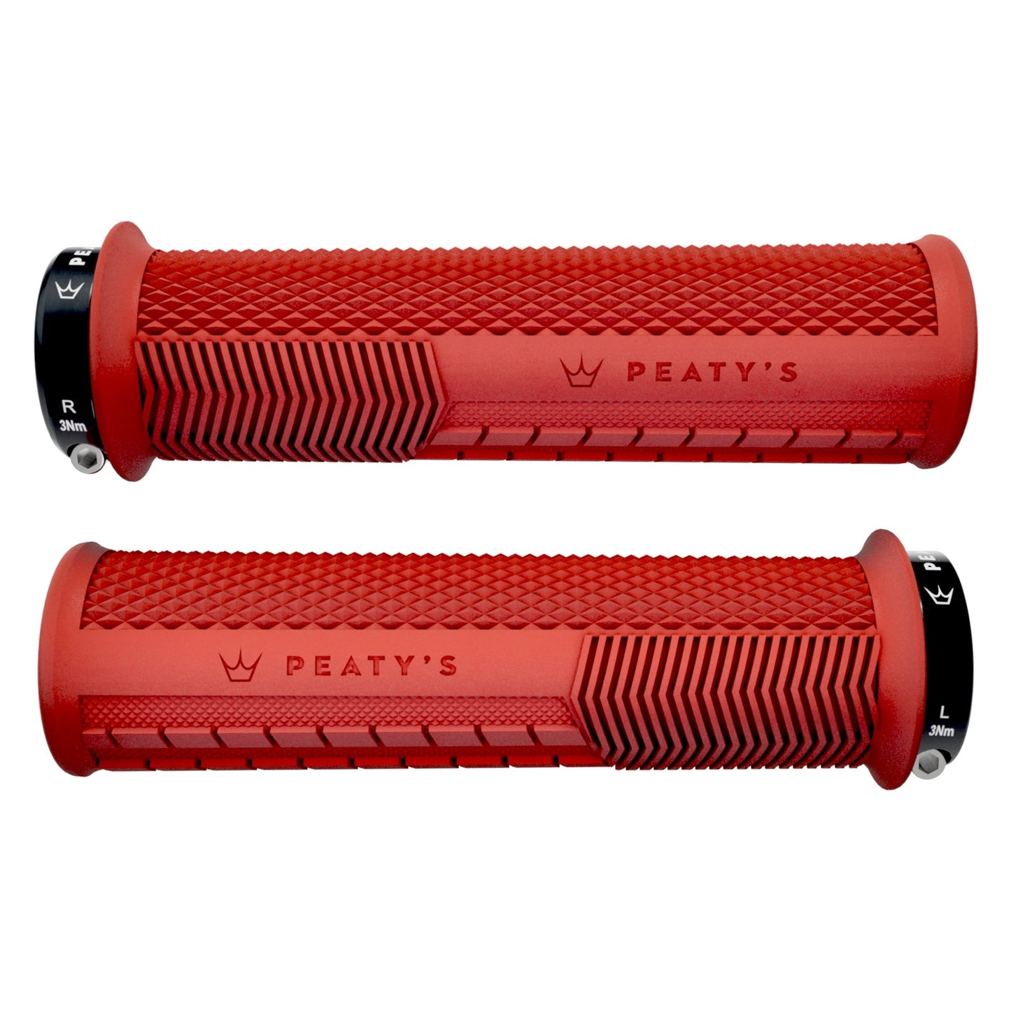 Peaty's Monarch Grip - Knurl - Thick - Red