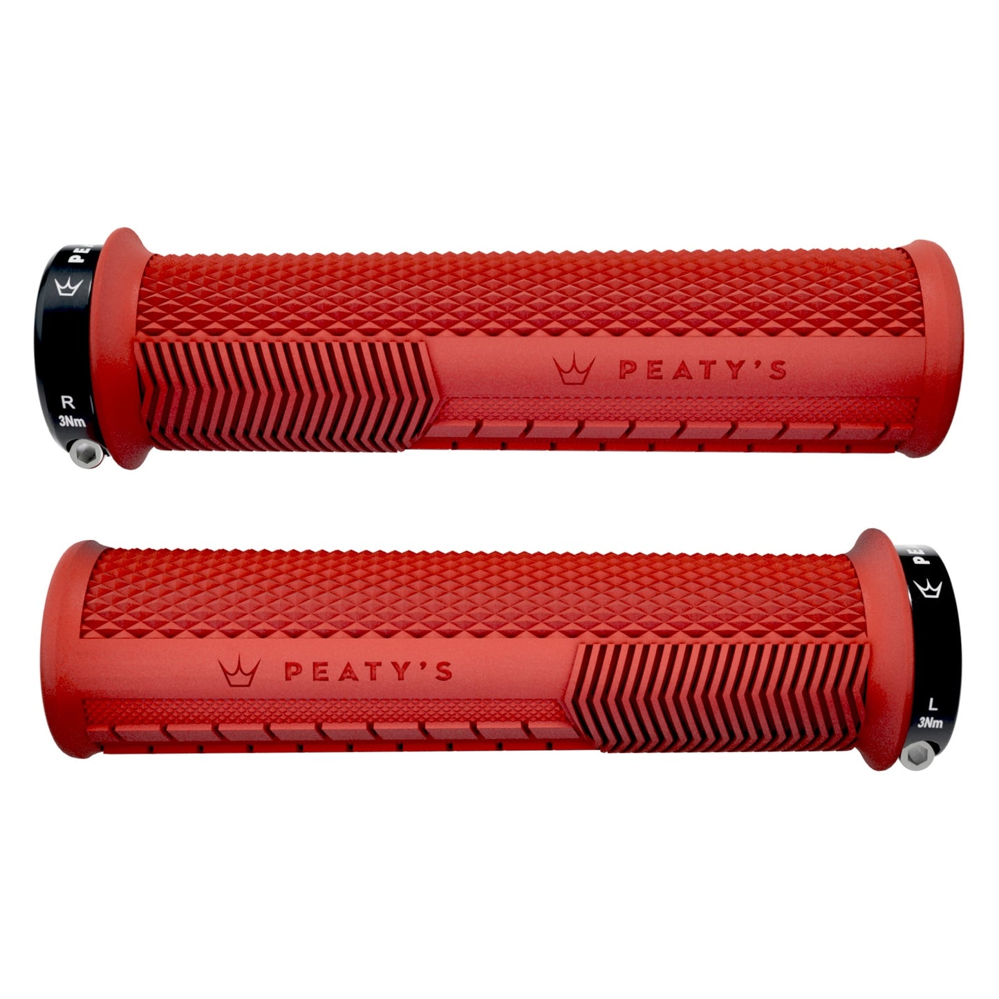 Peaty's Monarch Grip - Knurl - Thin - Red