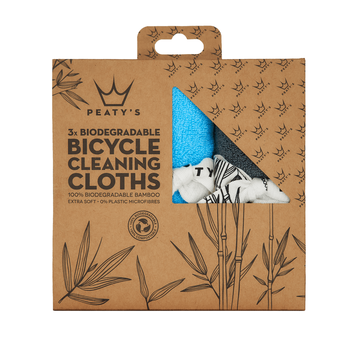 Peaty's Bamboo Bicycle Cleaning Cloths 3pcs.
