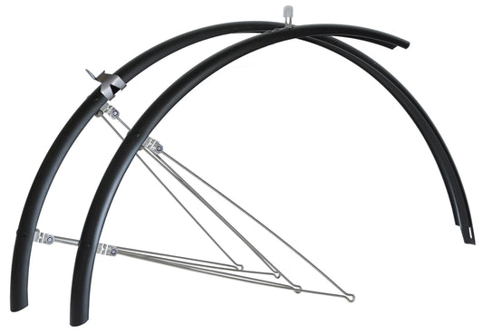 Bikepartner skærmsæt (matsort) 26”, 60 mm m/rustfri stiver